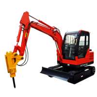 China made mini excavator 3.5ton excavator with hydraulic pump with  Auger Hammer